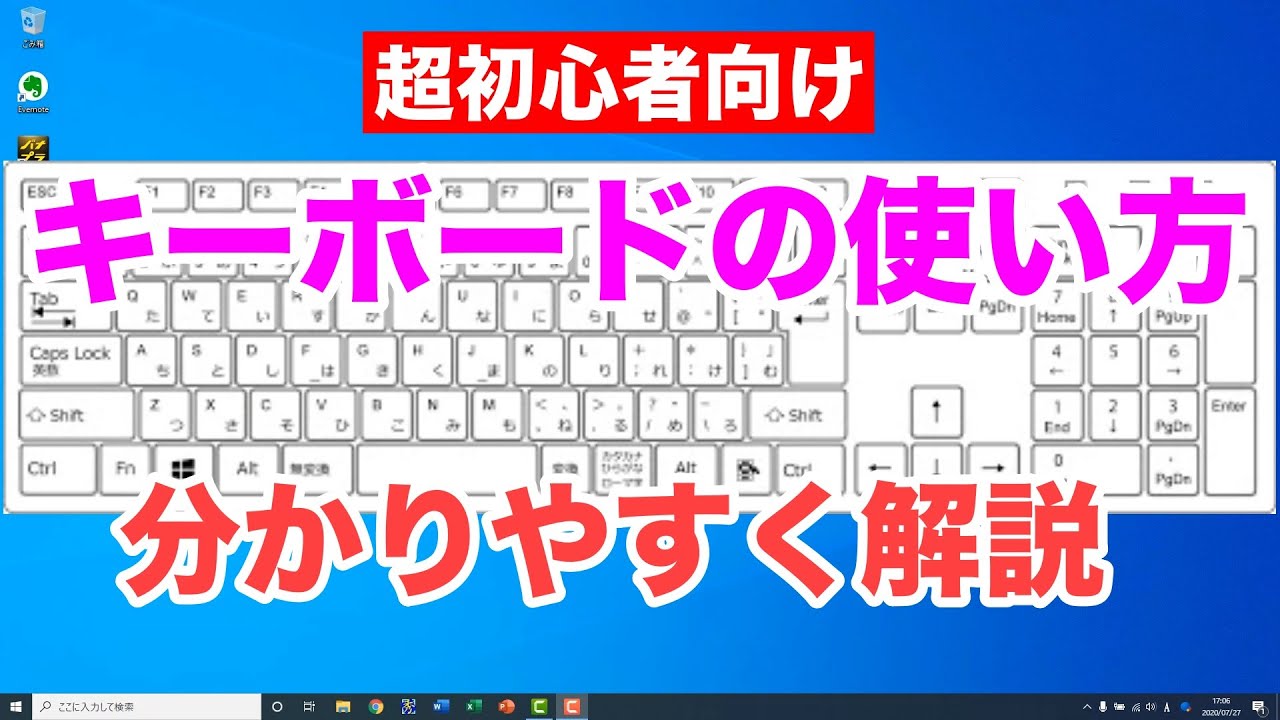 パソコンのキーボードの使い方や各キーの説明 初心者向け パソコン教室 Pc部 Youtube