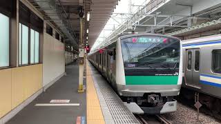 JR西大井駅を入線.通過.発車する列車。