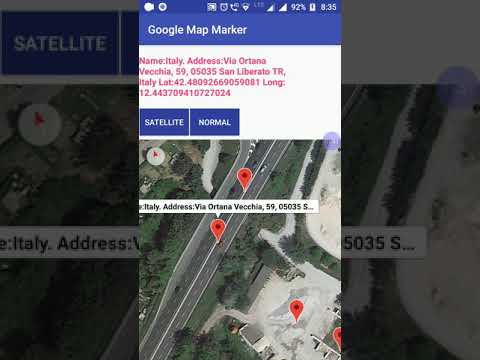 Android Google Maps Add Markers and Get LatLng Address Source code