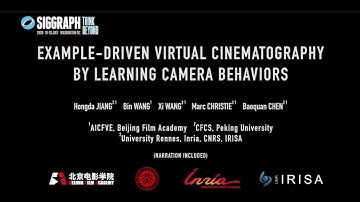 [SIGGRAPH 2020] Example-driven Virtual Cinematography by Learning Camera Behaviors