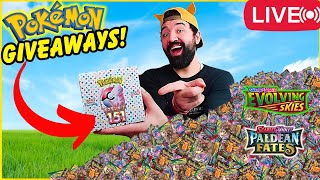 LIVE🔴 Giving Away Pokemon Cards & A Booster Box of Pokemon 151!