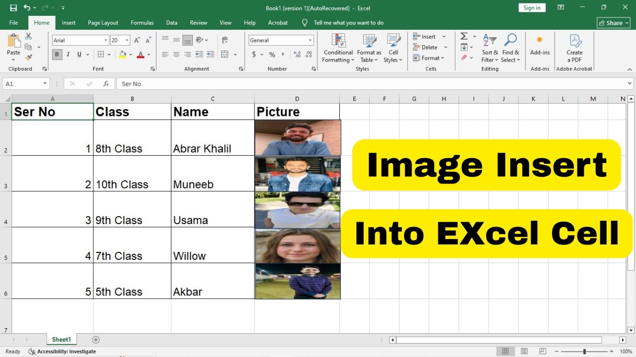 How to Insert Image in Excel Cell | Excel Mein Image Kaise Insert Kare ...