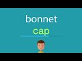 Comment dire bonnet en anglais