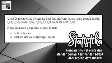 Menghitung Rata-Rata dan Standar Deviasi (Simpangan Baku) dari Sebuah Data Tunggal