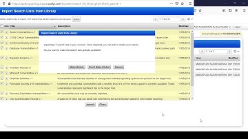 Qualysguard || Search lists