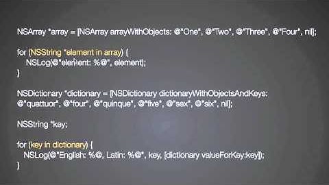 appBuilderTV.com Objective-c FastEnumeration