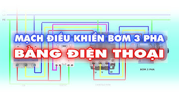 Sơ đồ mạch điện kết nối tủ điều khiển bơm 3 pha từ xa bằng điện thoại