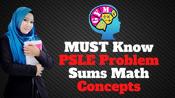 MUST Know PSLE Problem Sums Math Concepts | Hidayah Ismail