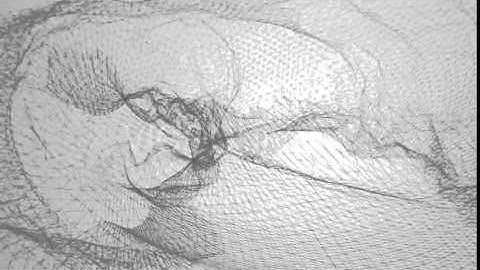 Animated Abstract Wireframe Low-Poly 3d Seamless Loop