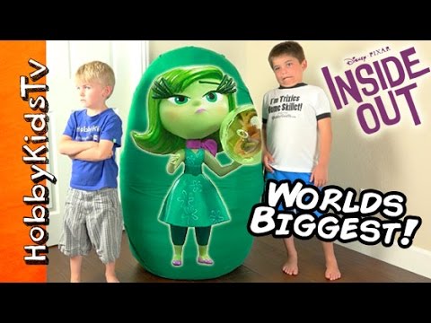 Whats In This GIANT DISGUST Inside Out Surprise Egg?