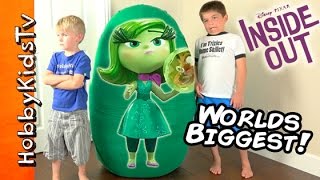 Whats in this GIANT DISGUST Inside Out Surprise Egg?