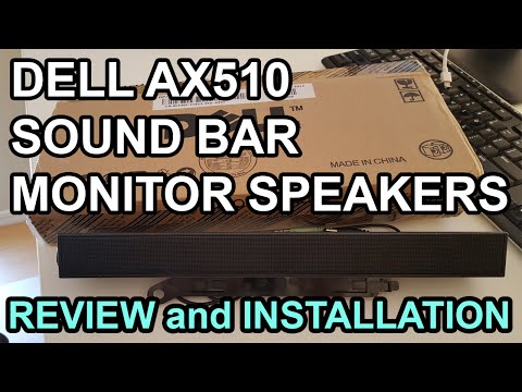 Dell AX510 Sound Bar Monitor speakers - Unboxing, review and installation to monitor