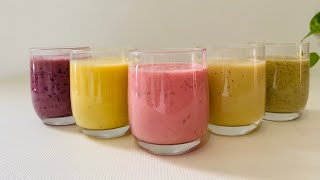 果汁做法意式夏季减肥五种口味的鲜榨水果汁 