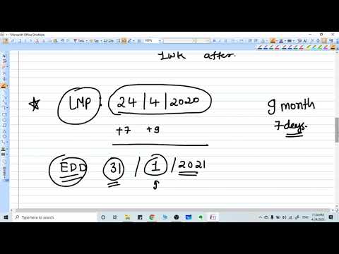 How to calculate EXPECTED OF DELIVERY from LAST MENSTRUAL PERIOD ? EDD CALCULATION FROM USG - YouTube