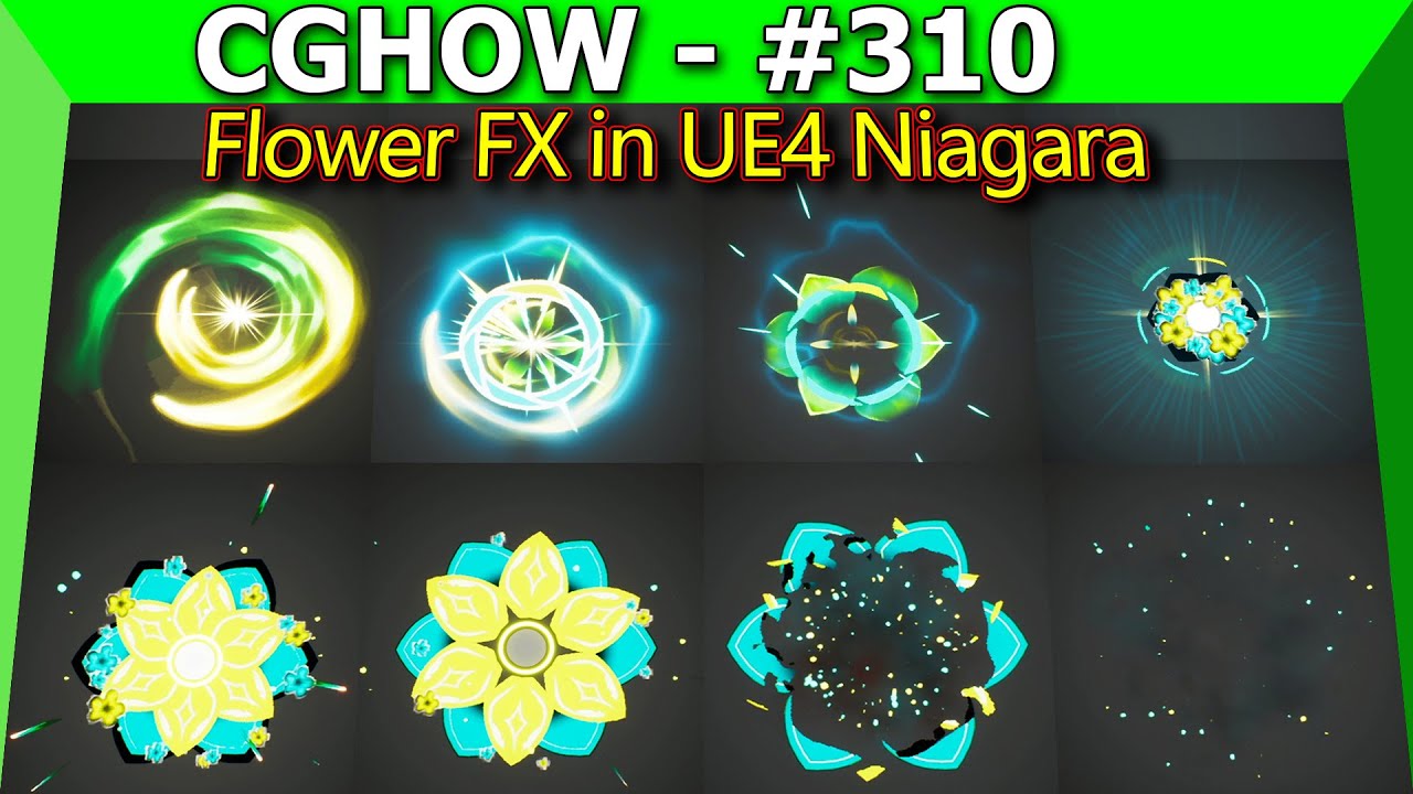 Flower Effect Unreal Engine Niagara Tutorials UE4 Niagara Flower