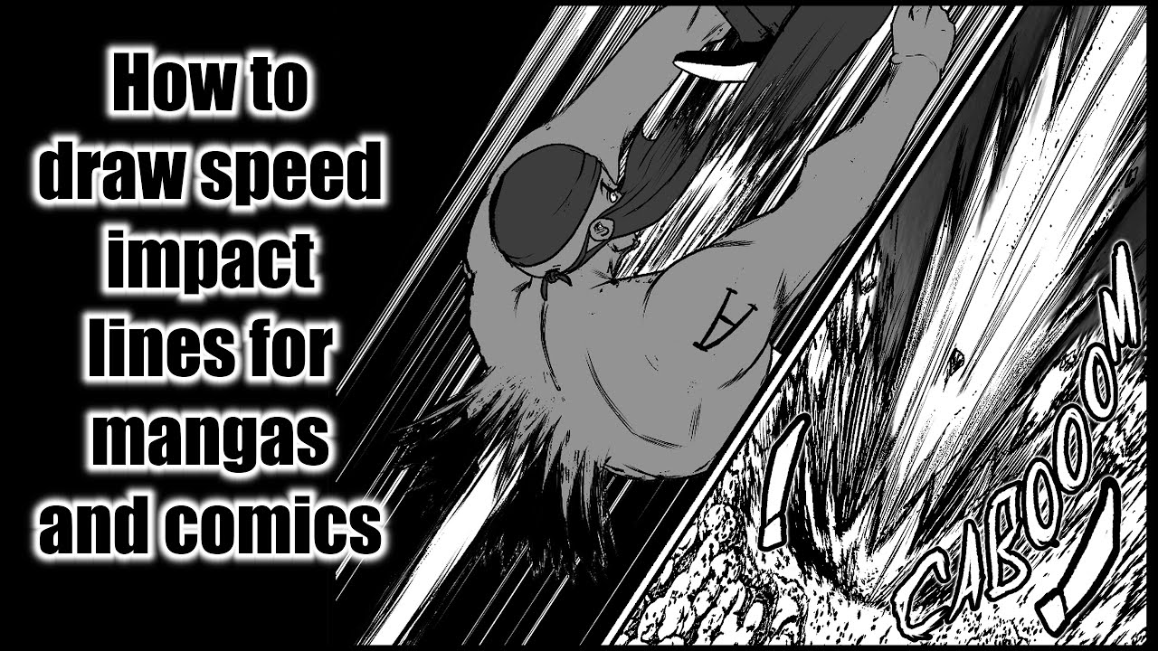 How I draw manga speed lines 