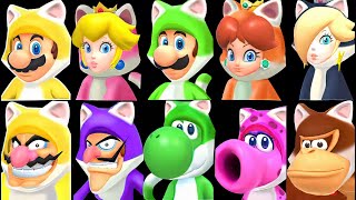 Mario Party Superstars  All Character New Cat Outfit