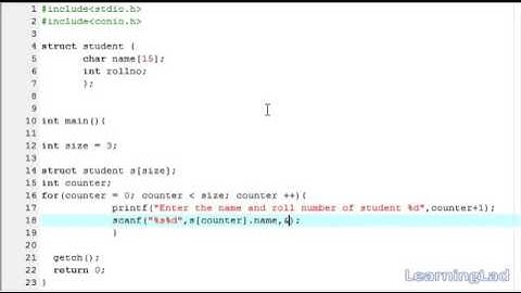 52   C Programming Language Video Tutorials for Beginners   Array of Structures with Example