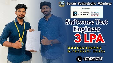 Software Testing Training in Chennai | Besant Technologies Placement | Software Test Engineer 3LPA