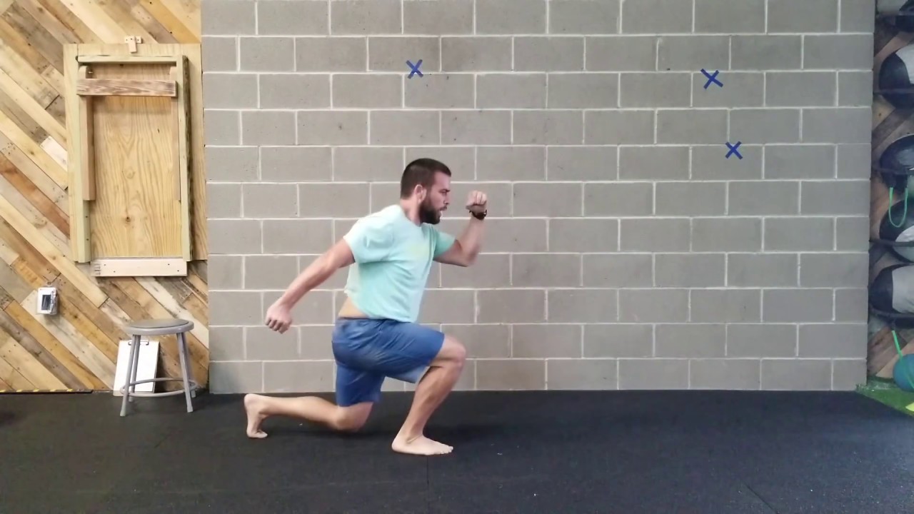 Split Squat Jumps w/ knee - YouTube