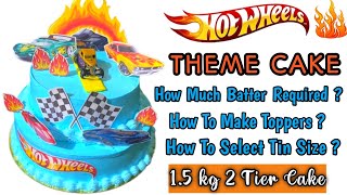 Hot Wheels 🔥 Theme Cake |  Birthday Cake ideas for Boys | 2 Tier Car Theme Cake Decoration screenshot 5