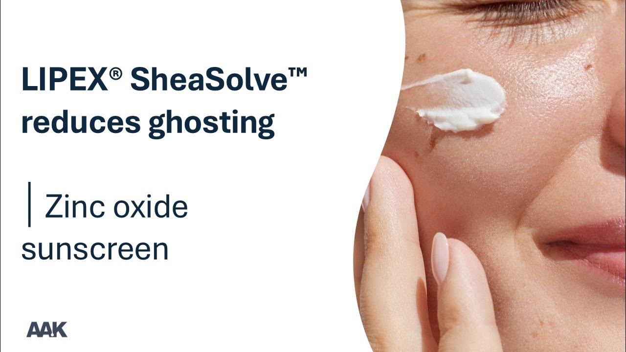 LIPEX® SheaSolve™ reduces ghosting │ zinc oxide sunscreen │ Personal Care YouTube
