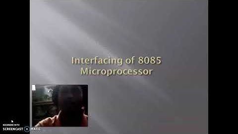 Memory and IO Interfacing of 8085