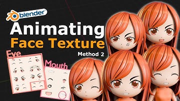 Blender Face texture animation for anime character style - method 2