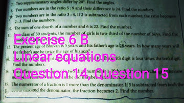 Class 7 Maths NCERT/Chapter 6 Linear equations../Exercise 6B question 14 ,15/Collins/ R-SQUARE 2022.