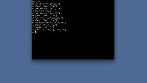 Section 3.1: “Splitting” (Ruby)