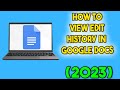 How to view edit history in google docs 2023