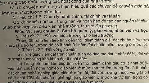 Chỉ thị số 17/2018- Quy định công nhận trường tiểu học đạt chuẩn Quốc gia, mức 2, 3, 4