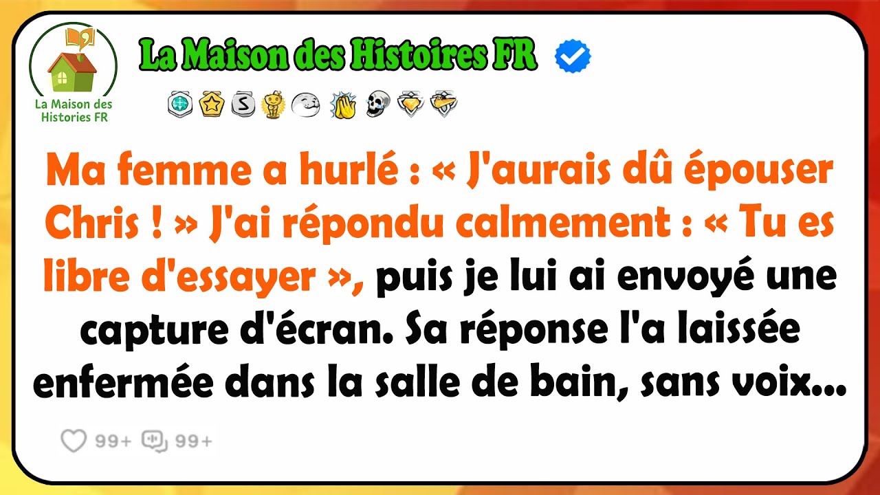 Ma Femme S'est Écriée : «Si Seulement J'avais Épousé Chris À La Place — Lui, Au Moins, C'est Un Vrai