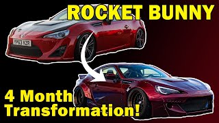 GT86 - Zero to Hero Transformation - 4 Months of V2 Rocket Bunny Widebody Install in 20 minutes.