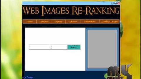 Final Year Projects 2015 | Web Image Reranking System using query specific semantic key