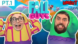 Husband vs. Wife in Fall Guys (pt.1 uncut)