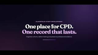 Classfolio - Staff training and CPD cohorts in Classfolio