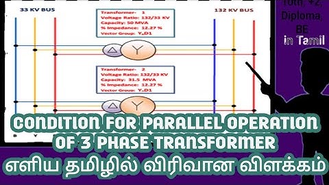 CONDITION FOR PARALLEL OPERATION OF 3 PHASE TRANSFORMER|தமிழில்|IN TAMIL