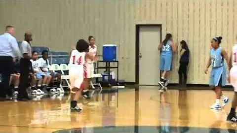 Houston - Travis High's Alissa Brown knocks down a...