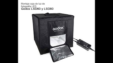 Montaje de la caja de luz de fotografía Godox LSD60 y LSD80