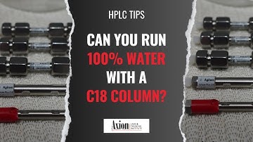 Can you run 100% water with a C18 column?