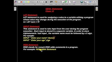 CBSE Class 6 QB64 Statements