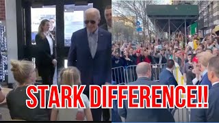 Stark Difference between the Love Trump Gets and the Reception Biden gets Resimi