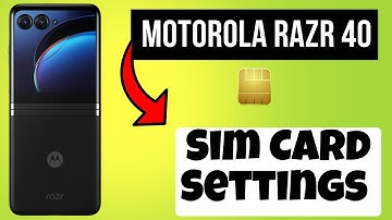 Sim Card Settings Motorola Razr 40 || How to set sim card settings || Working of sim card
