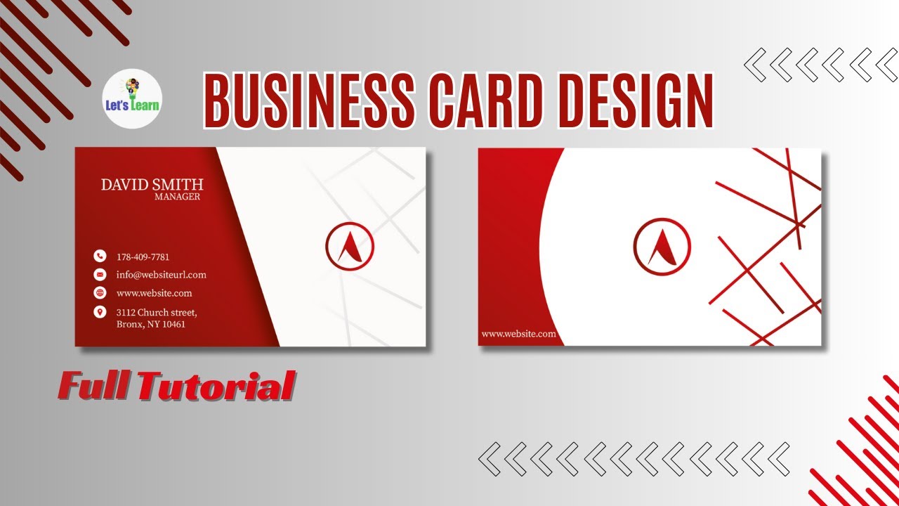 How to create Business card design in Adobe illustrator | Full tutorial #17| Let's Learn