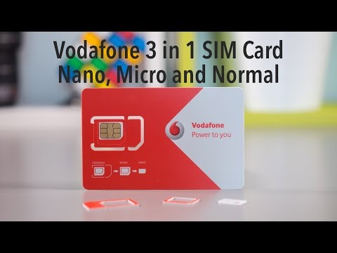 How to Insert a Vodafone 3 in 1 SIM Card - Nano, Micro and Normal