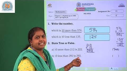 5TH AUG PAN INDIA  CLASS II MATHS ASSIGNMENT 11 KEY