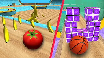 🍅🍌Banana Frenzy + 🏀🟡Portal Run + 🌈🏁Epic Race GOING BALLS New Update