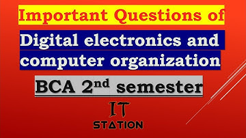 Digital electronics important questions for exam || BCA 2nd sem 2022