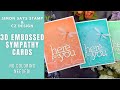 3d embossed sympathy cards  simon says stamp